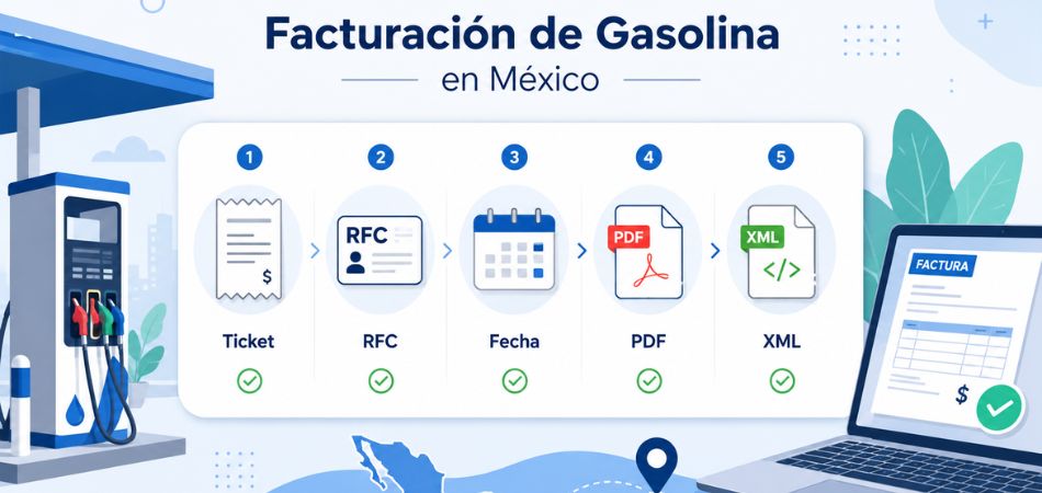 Portal online para generar factura electrónica de gasolina con RFC y CFDI