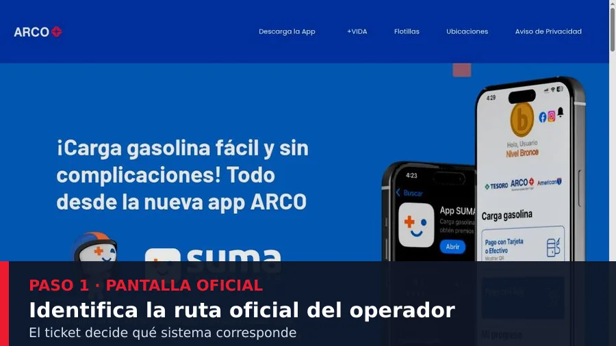facturacion de gasolinera arco Identificar estación y operador para la factura ARCO gasolinera