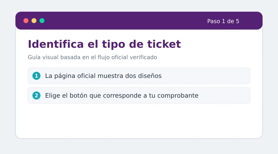 Cargo Gas facturación paso 1: Identifica cuál de los dos tickets tienes