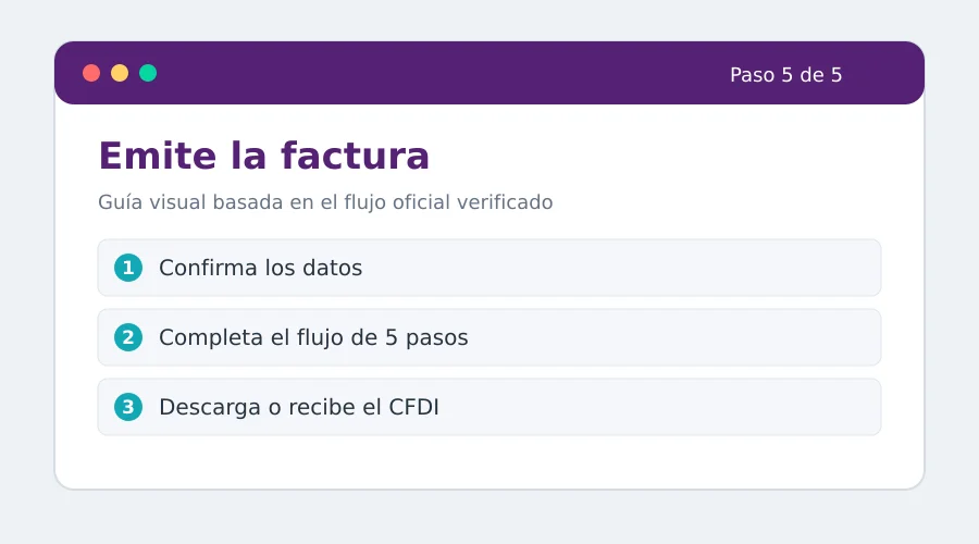 Cargo Gas facturación paso 5: Emite y conserva la factura