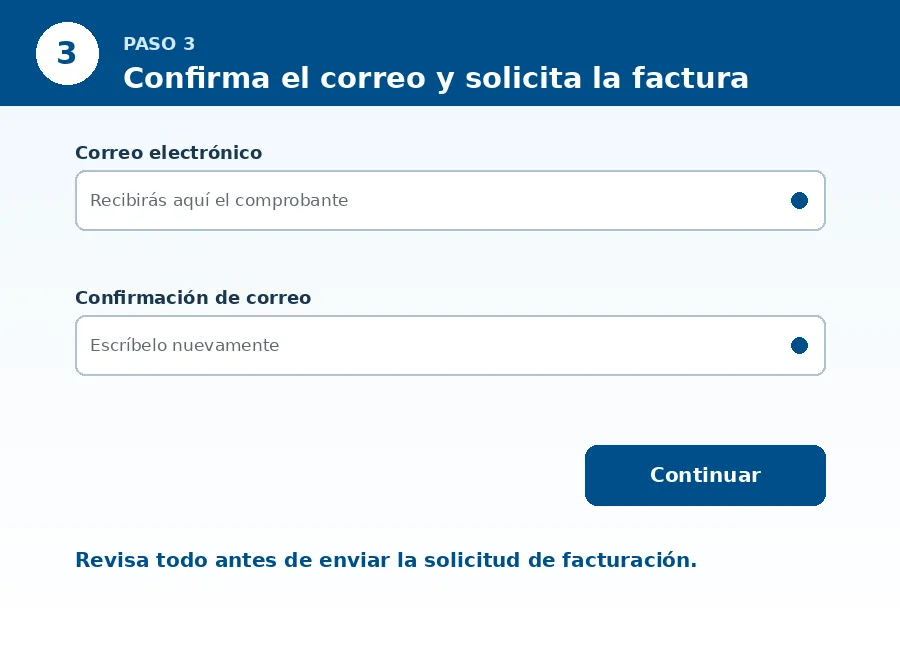 facturación Costco gasolina Correo y descarga de factura Costco Gas