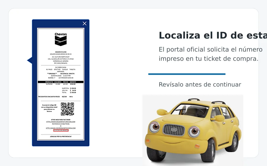 facturacion techron · facturacion chevron gasolinera facturar gasolina chevron con el ID del ticket