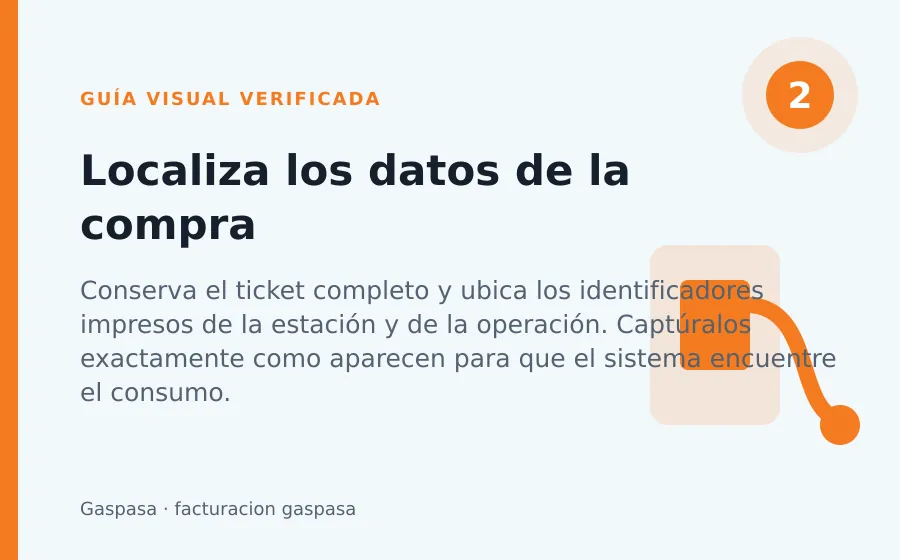 gaspasa redpacifico com facturacion: paso del ticket facturacion gaspasa: Localiza los datos de la compra