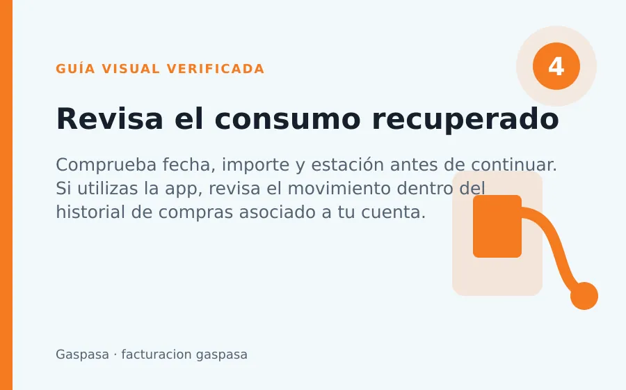 gaspasa gasolina facturacion: datos fiscales facturacion gaspasa: Revisa el consumo recuperado