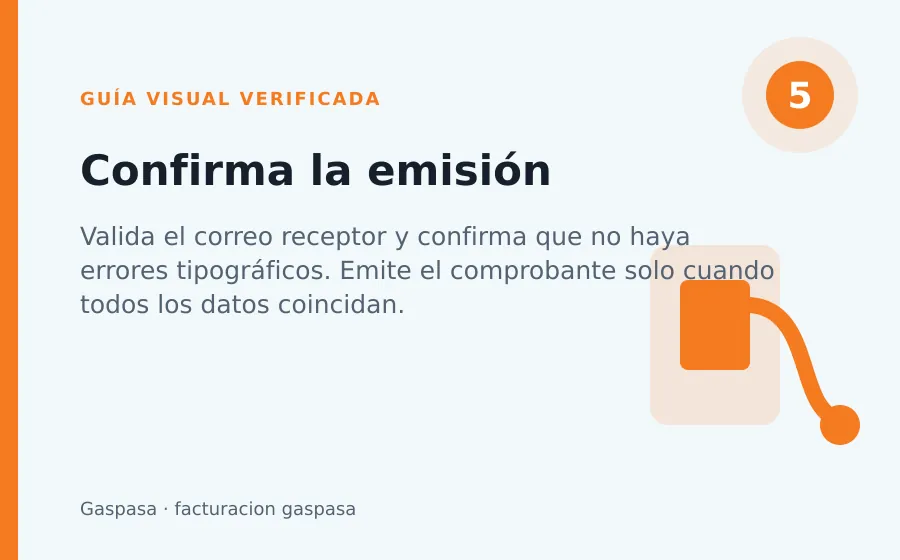 facturacion en linea gaspasa: revisión del ticket facturacion gaspasa: Confirma la emisión