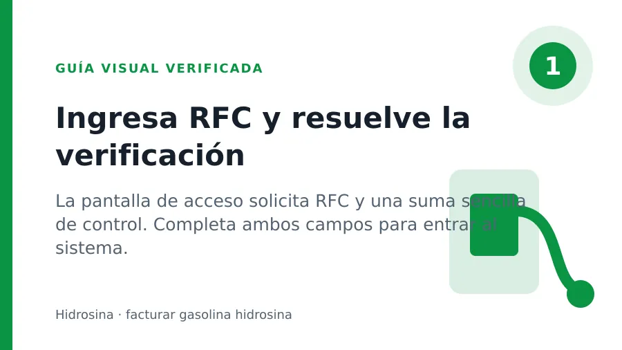 facturar gasolina hidrosina: Ingresa RFC y resuelve la verificación