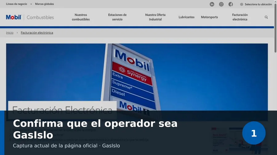 www gasislo com mx: ticket Mobil gasislo facturacion: Confirma que el operador sea GasIslo
