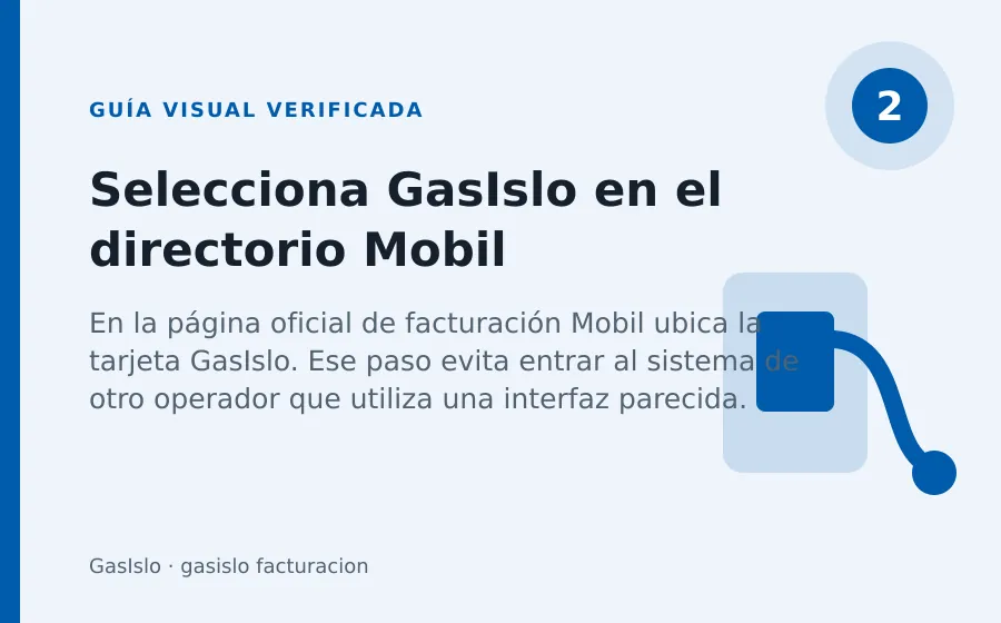 gasislo facturacion: Selecciona GasIslo en el directorio Mobil
