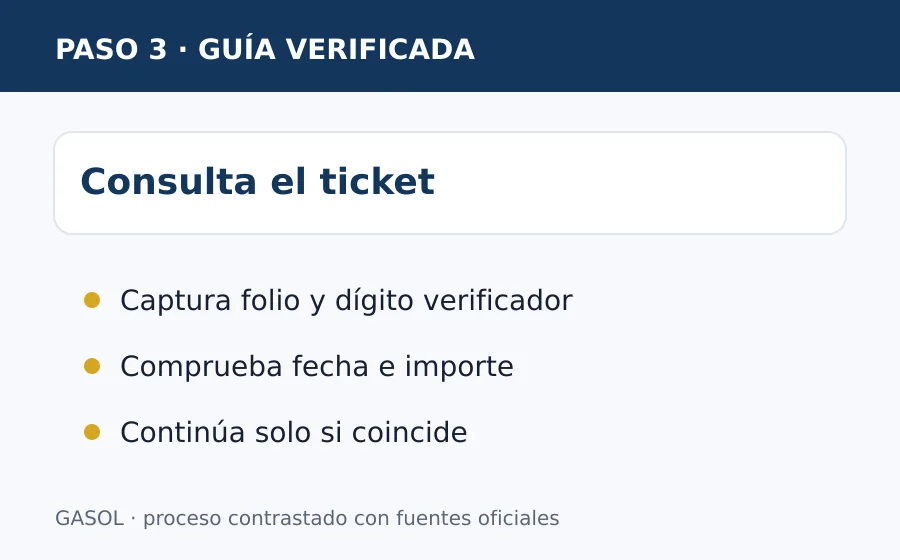consulta de ticket GASOL Consultar el ticket de Servicio Gasol