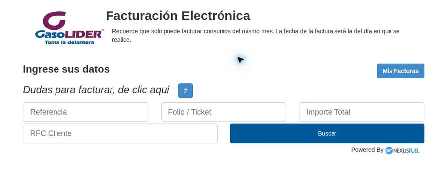 gasolider facturación electronica gasolider facturación electronica: ticket y RFC
