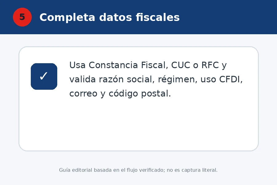 RFC, régimen y uso CFDI en EfectiFactura Datos fiscales para facturar Gasolinera Arce
