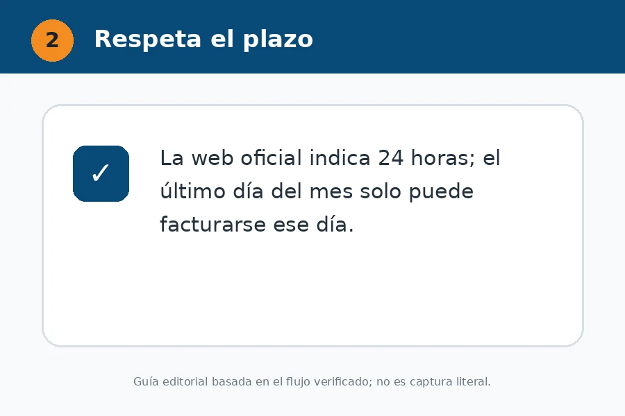 Factura dentro de 24 horas Plazo para facturar en Gasolinera Cárdenas