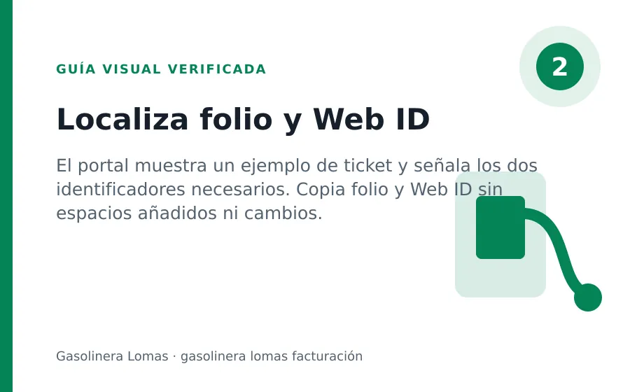 facturacion gasolinera lomas: folio y Web ID gasolinera lomas facturación: Localiza folio y Web ID