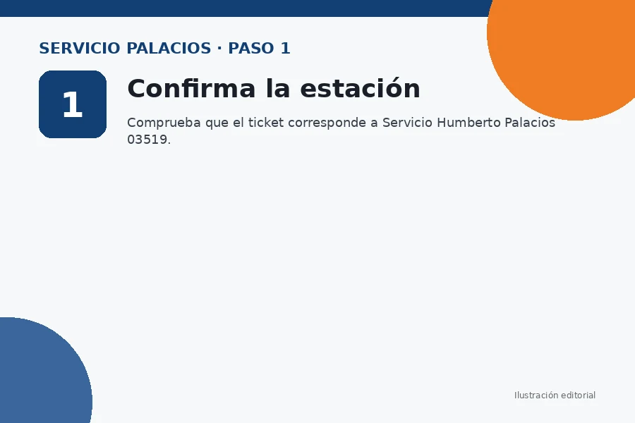 Paso 1: Confirma la estación Paso 1 de facturación de Servicio Palacios: confirma la estación