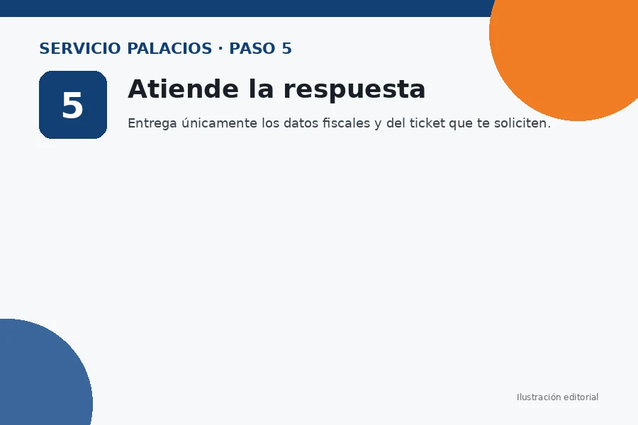 Paso 5: Atiende la respuesta Paso 5 de facturación de Servicio Palacios: atiende la respuesta
