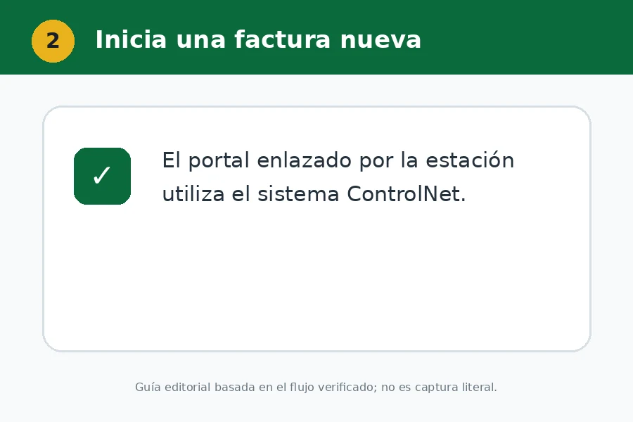 Inicia una factura nueva Nueva factura de Gasolinera San Rafael
