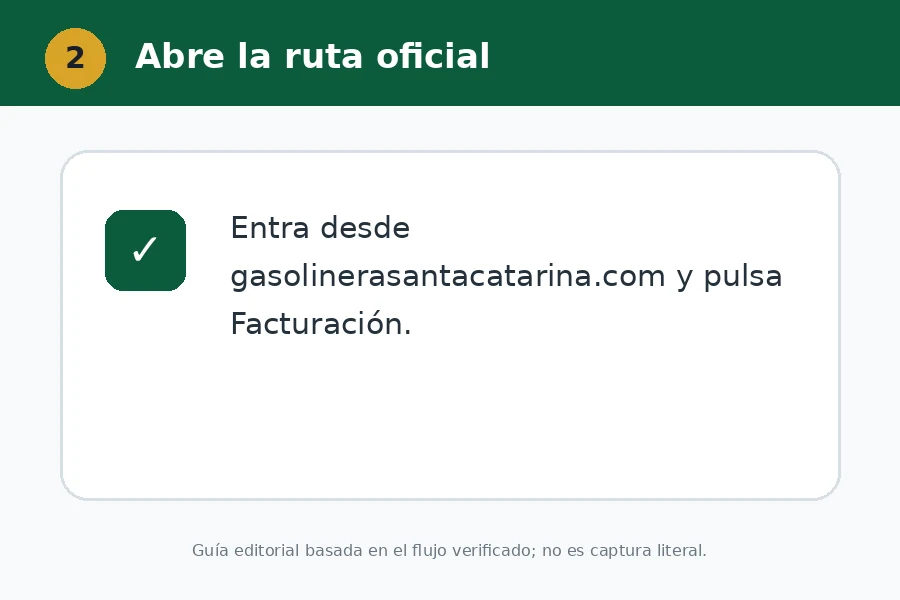 Acceso oficial a facturación Portal oficial de facturación de Gasolinera Santa Catarina