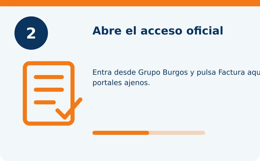 Grupo Burgos facturación, paso 2: abre el acceso oficial Paso 2: abre el acceso oficial en Grupo Burgos