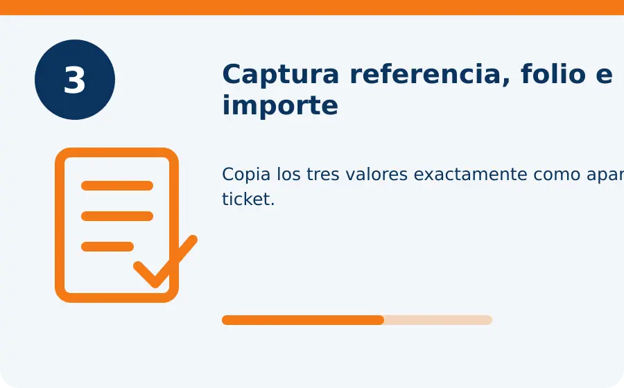 Grupo Burgos facturación, paso 3: captura referencia, folio e importe Paso 3: captura referencia, folio e importe en Grupo Burgos