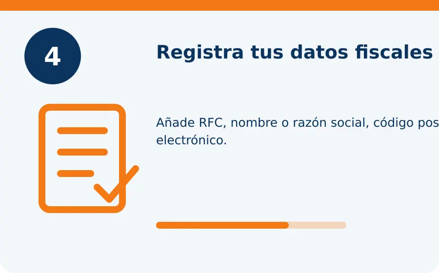Grupo Burgos facturación, paso 4: registra tus datos fiscales Paso 4: registra tus datos fiscales en Grupo Burgos