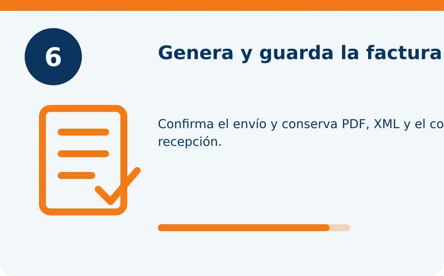 Grupo Burgos facturación, paso 6: genera y guarda la factura Paso 6: genera y guarda la factura en Grupo Burgos