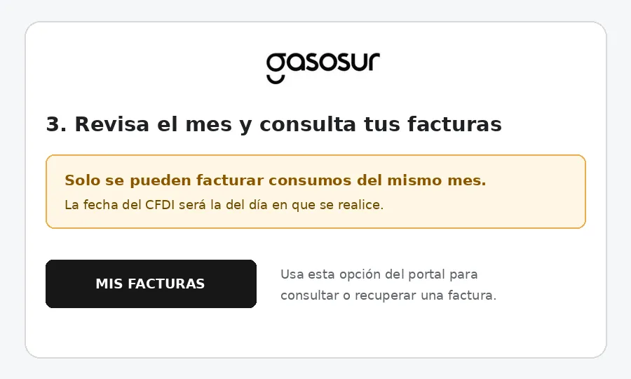 Gasosur recuperar factura del mes Gasosur recuperar factura y consultar consumos del mismo mes