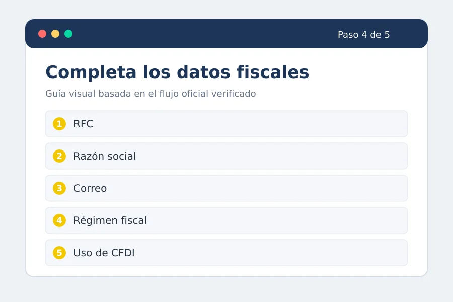 facturacion gasolinera goodprice Good Price facturación paso 4: Completa los datos fiscales