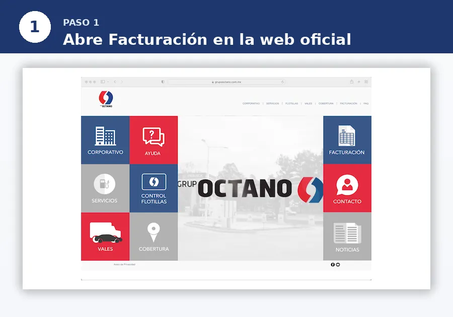facturacion grupo octano Acceso a Grupo Octano facturación