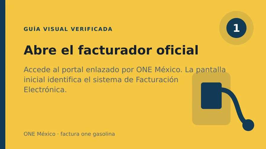 factura gasolina one: acceso al portal factura one gasolina: Abre el facturador oficial