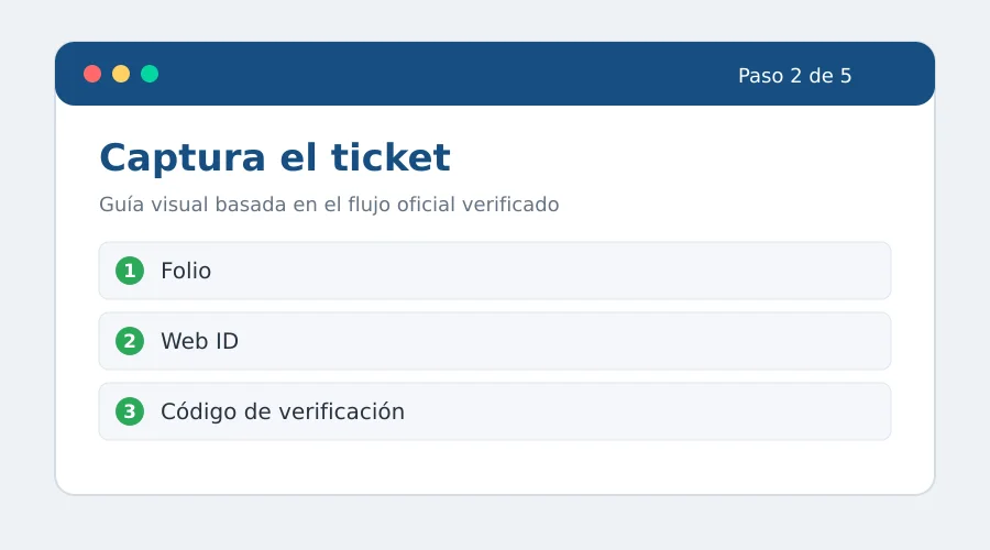 POLCFDI / EUROMEXPOL facturación paso 2: Captura folio, Web ID y verificación