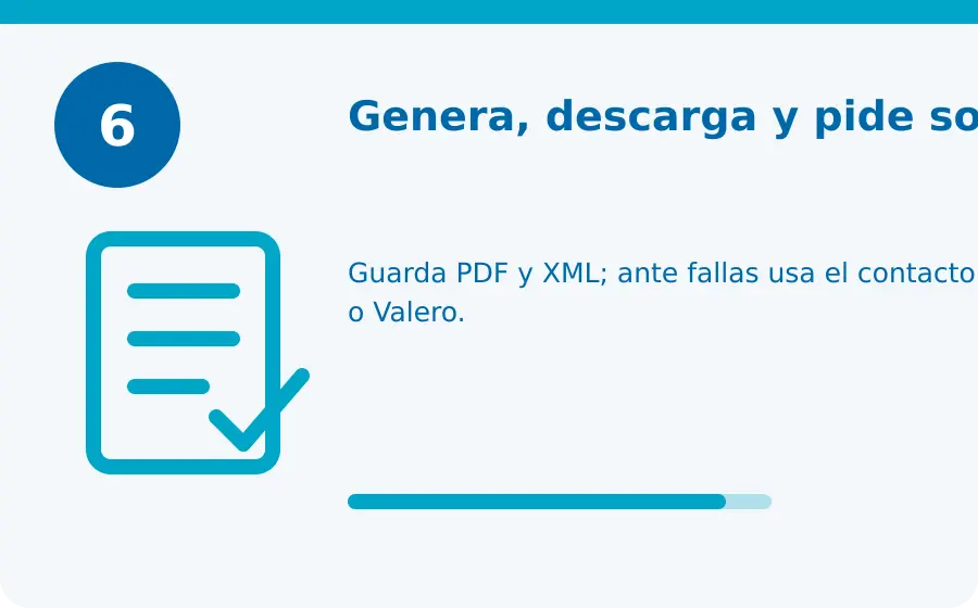 factura gasolinera valero Paso 6: genera, descarga y pide soporte en Valero
