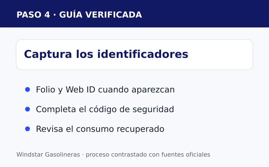 gasolinera windstar facturacion Capturar identificadores en Gasolinera Windstar facturación