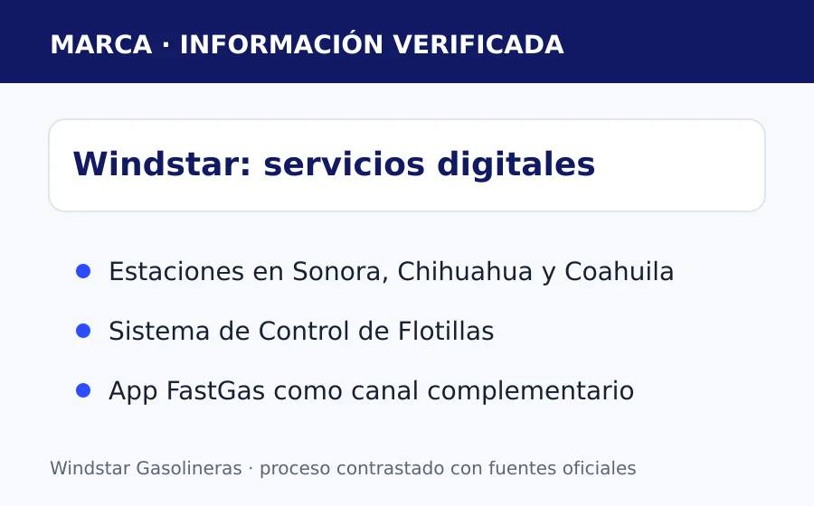 servicios Windstar Gasolineras Servicios y flotillas de Windstar Gasolineras