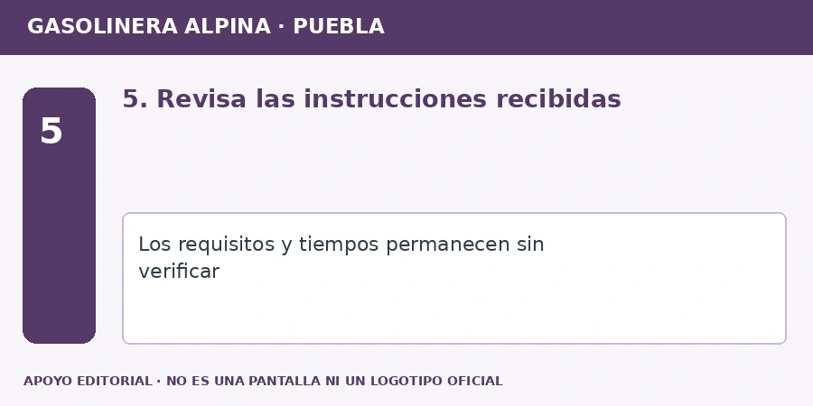 5. Revisa las instrucciones recibidas Apoyo editorial: 5. Revisa las instrucciones recibidas