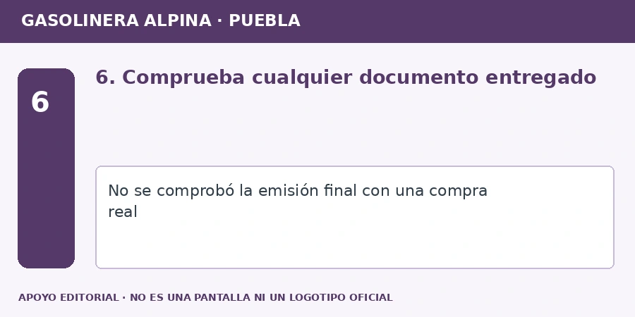 6. Comprueba cualquier documento entregado Apoyo editorial: 6. Comprueba cualquier documento entregado