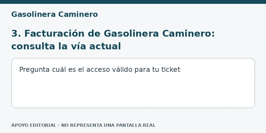 gasolinera el caminero facturacion Apoyo editorial: 3. Facturación de Gasolinera Caminero: consulta la vía actual