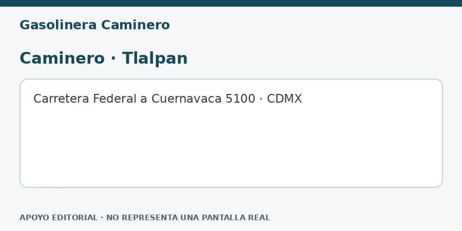 Caminero · Tlalpan Apoyo editorial: Caminero · Tlalpan