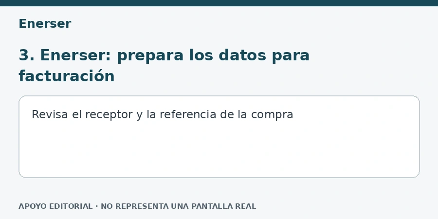 3. Enerser: prepara los datos para facturación Apoyo editorial: 3. Enerser: prepara los datos para facturación