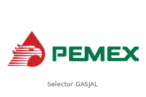 Logotipo Pemex publicado en el selector GASJAL; no logotipo exclusivo de Las Liebres.