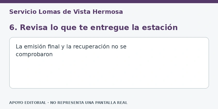 6. Revisa lo que te entregue la estación Apoyo editorial: 6. Revisa lo que te entregue la estación