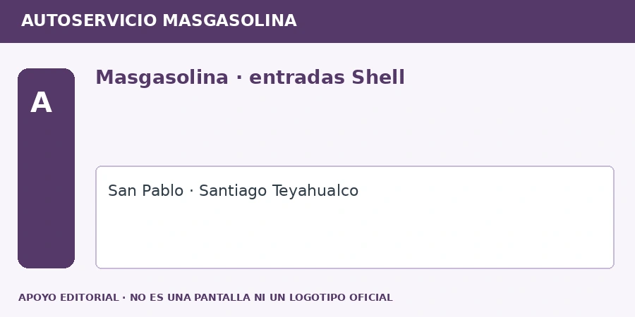 Masgasolina · entradas Shell Apoyo editorial: Masgasolina · entradas Shell