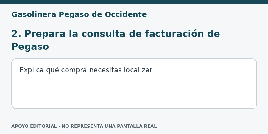 2. Prepara la consulta de facturación de Pegaso Apoyo editorial: 2. Prepara la consulta de facturación de Pegaso