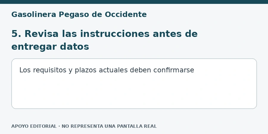 5. Revisa las instrucciones antes de entregar datos Apoyo editorial: 5. Revisa las instrucciones antes de entregar datos