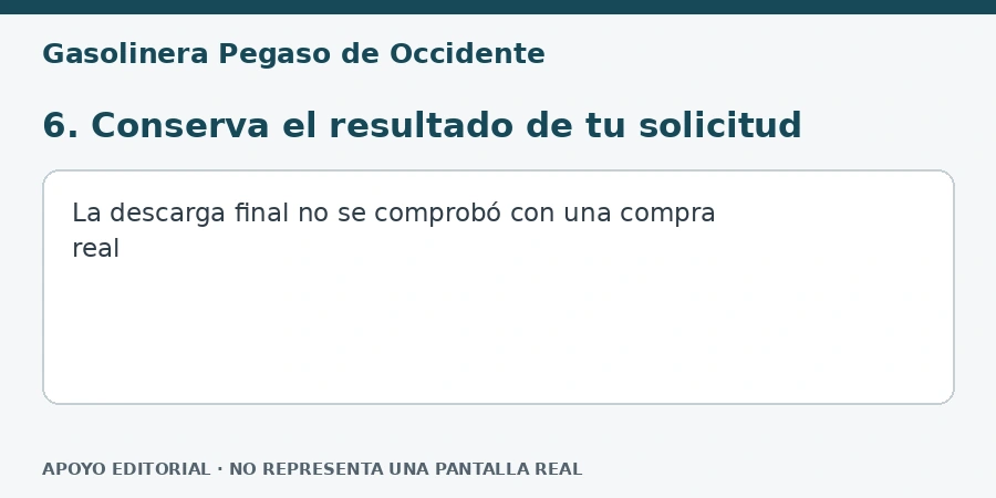 6. Conserva el resultado de tu solicitud Apoyo editorial: 6. Conserva el resultado de tu solicitud