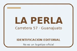 Identificación editorial de Gasolinera La Perla — carretera 57, km 62.5; no es un logotipo oficial.