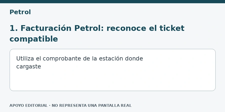 1. Facturación Petrol: reconoce el ticket compatible Apoyo editorial: 1. Facturación Petrol: reconoce el ticket compatible