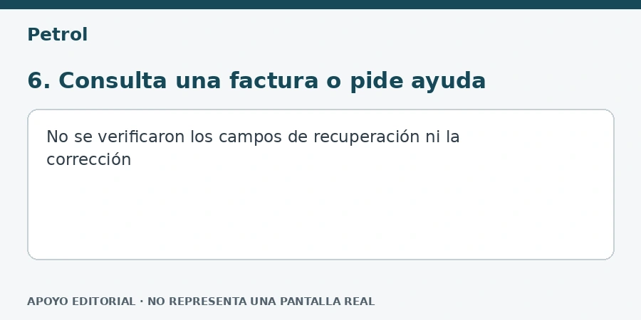 6. Consulta una factura o pide ayuda Apoyo editorial: 6. Consulta una factura o pide ayuda